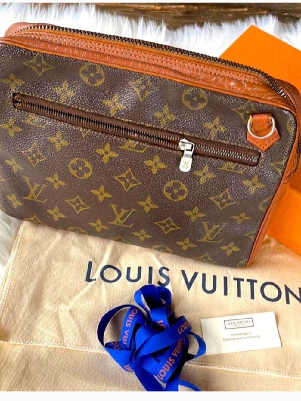 Louis Vuitton coated canvas pouchette Sport clutch/crossbody EVC